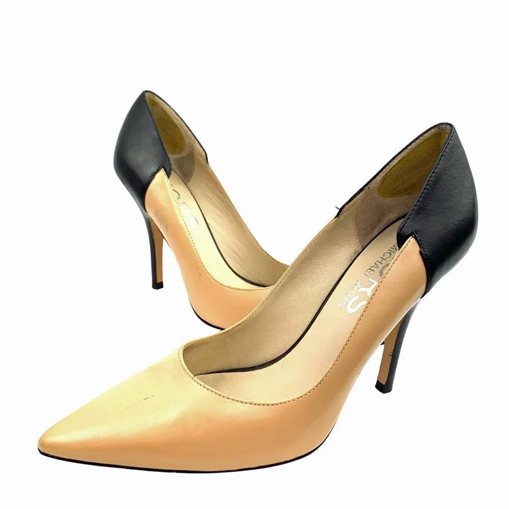 KORS Michael Kors Two-Toned Leather Classic Pumps